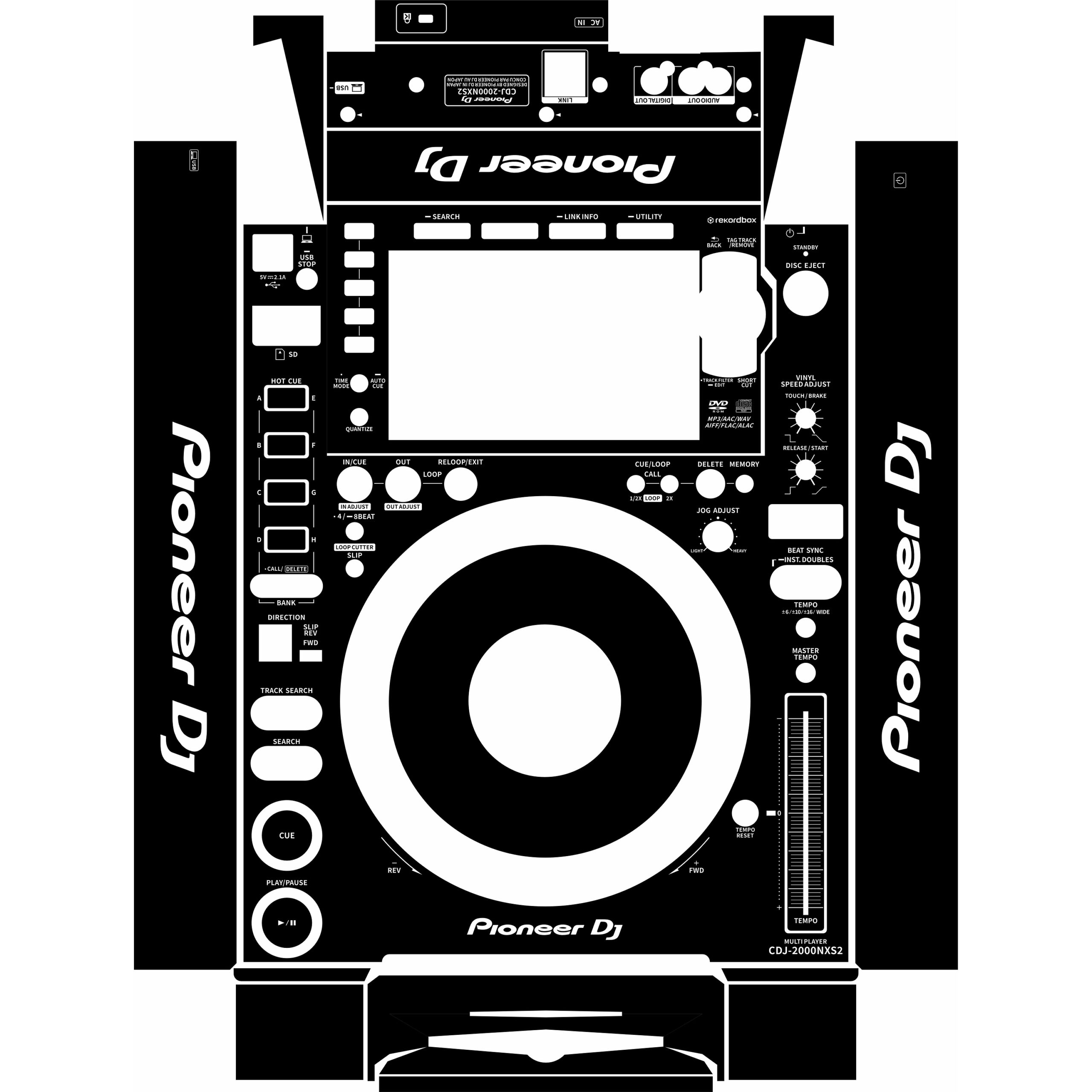CDJ-2000NXS2-Solid color design