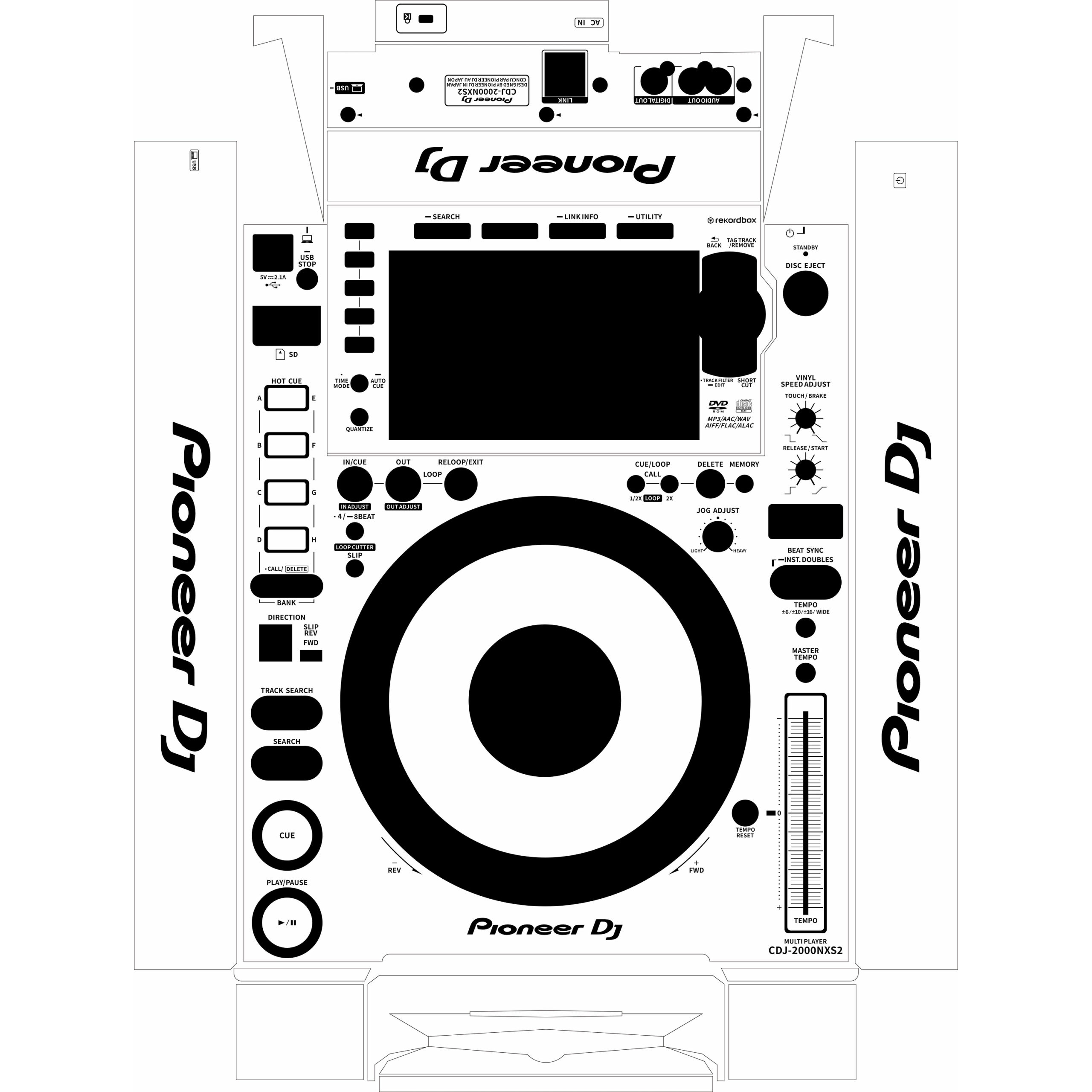 CDJ-2000NXS2-Solid color design - Image 2