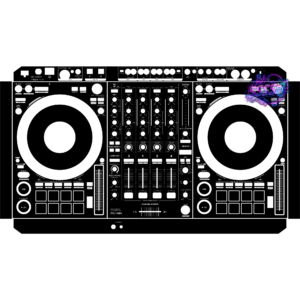 DDJ-1000 DJ Controller Skin - Black Solid Color Design