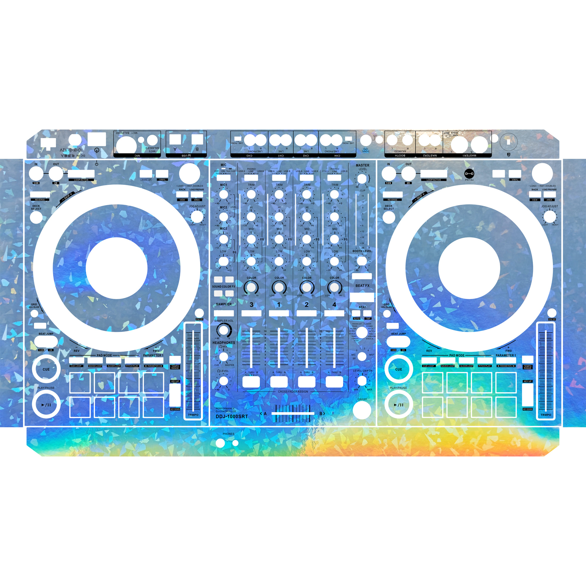 DDJ-1000SRT DJ Controller Skin - Glossy Laser Design product image