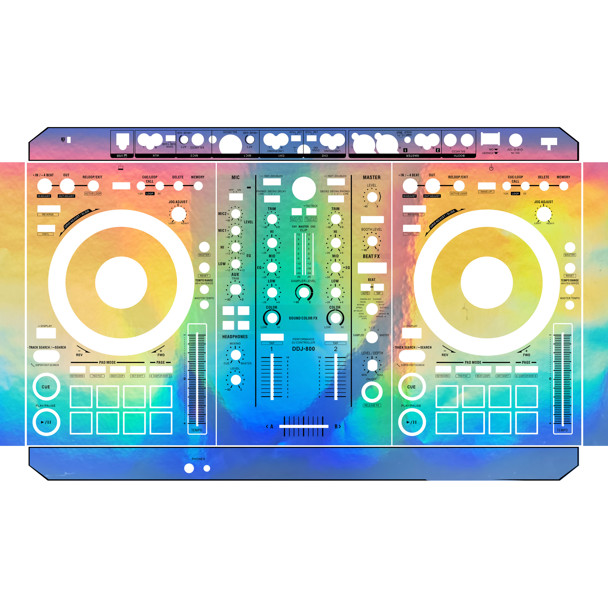 DDJ-800 DJ Controller Skin - Glossy Laser Design product image