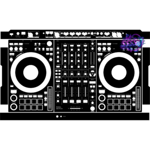 DDJ-FLX10 DJ Controller Skin - Black Solid Color Design