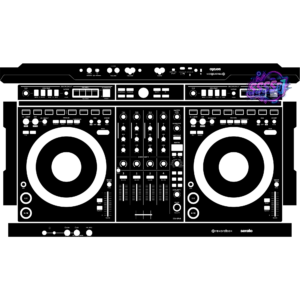 DDJ-GRV6 DJ Controller Skin - Black Solid Color Design