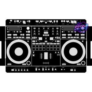 DDJ-REV7 DJ Controller Skin - Black Solid Color Design
