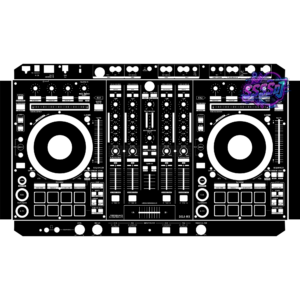 DDJ-RX DJ Controller Skin - Black Solid Color Design