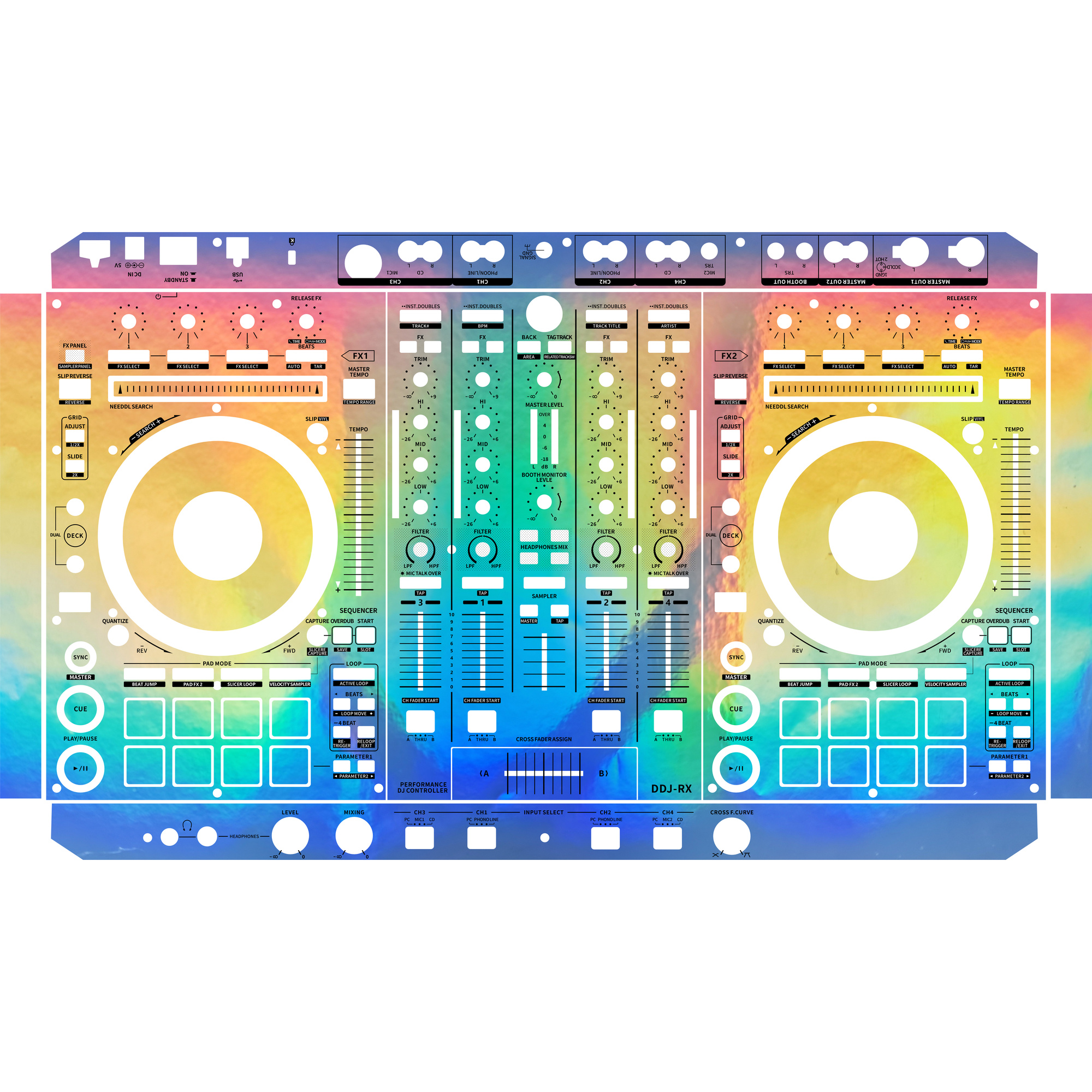 DDJ-RX DJ Controller Skin - Glossy Laser Design product image