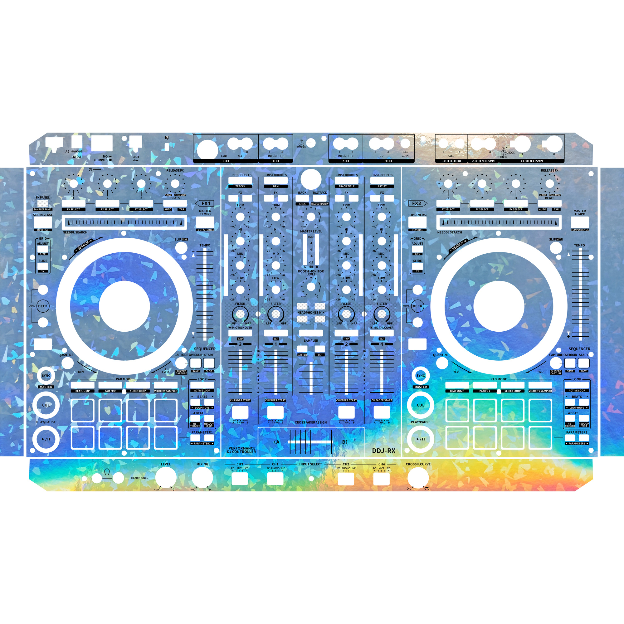 DDJ-RX DJ Controller Skin - Glossy Laser Design product image