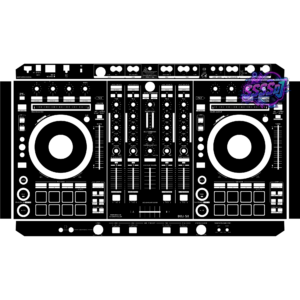 DDJ-SX DJ Controller Skin - Black Solid Color Design