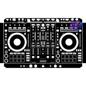 DDJ-SX3 DJ Controller Skin - Black Solid Color Design