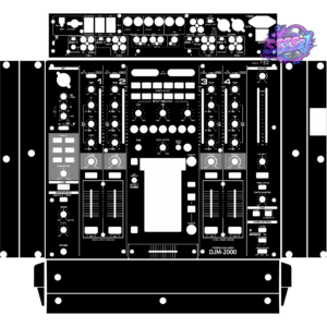 DJM-2000 DJ Mixer Skin - Black Solid Color Design