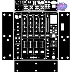 DJM-750 DJ Mixer Skin - Black Solid Color Design