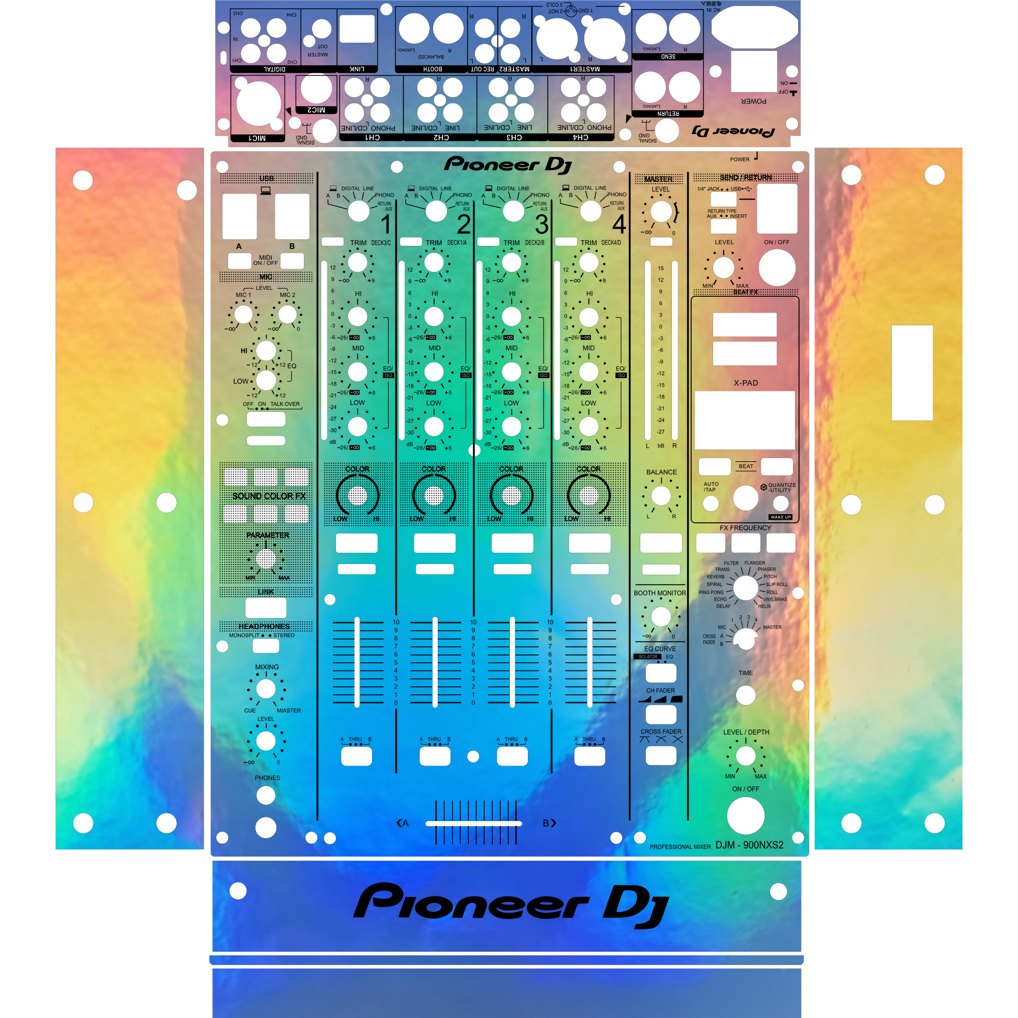 DJM-900NXS2 DJ Mixer Skin - Glossy Laser Design product image