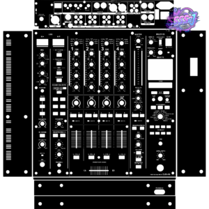 DJM-A9 DJ Mixer Skin - Black Solid Color Design