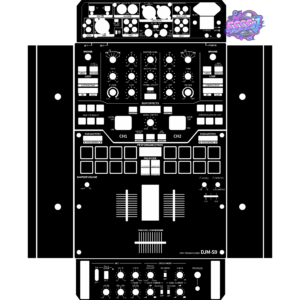 DJM-S9 DJ Mixer Skin - Black Solid Color Design