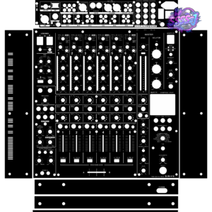 DJM-V10 DJ Mixer Skin - Black Solid Color Design