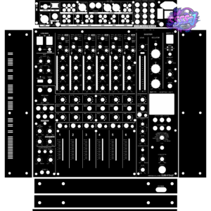 DJM-V10-LF DJ Mixer Skin - Black Solid Color Design