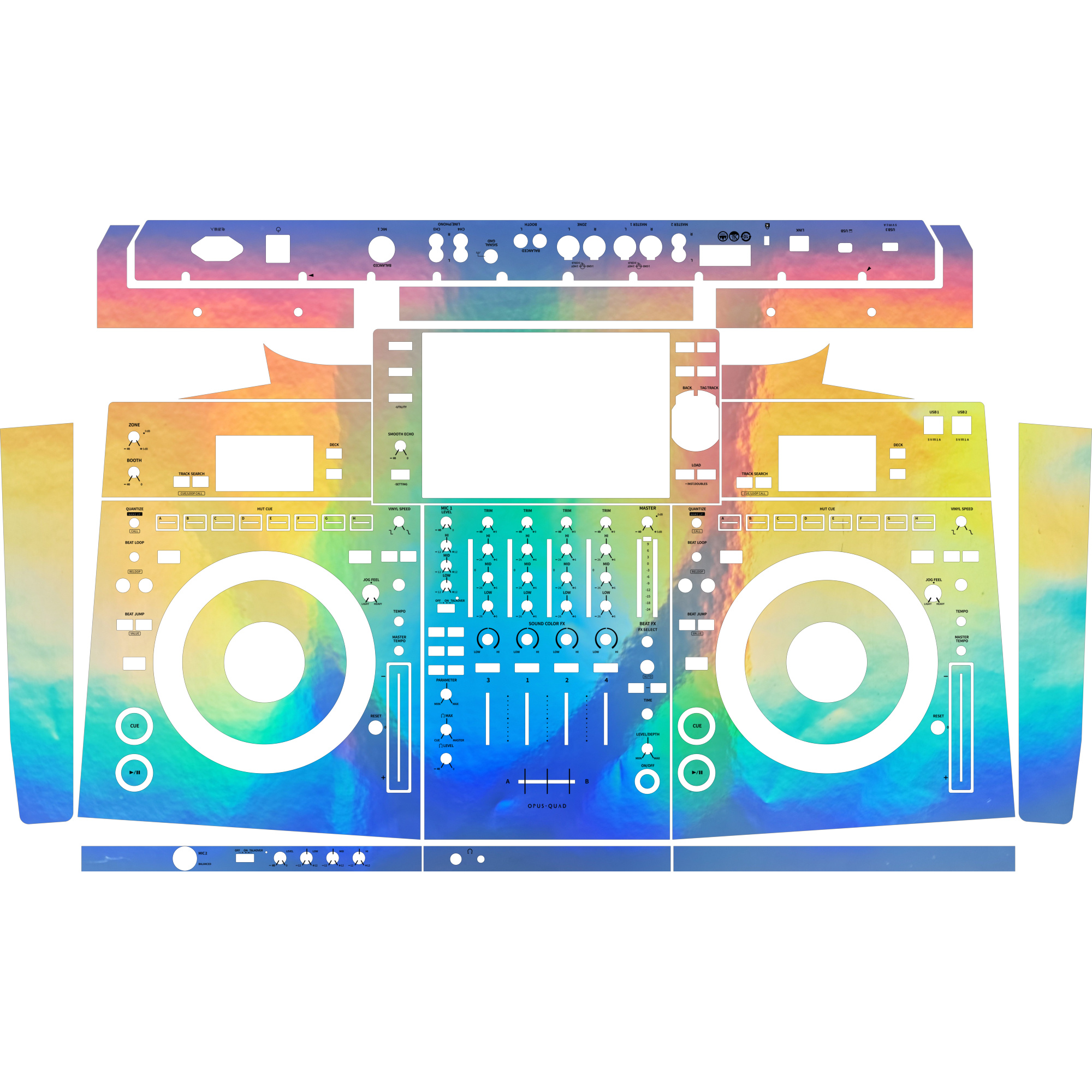 OPUS-QUAD Integrated DJ System Skin - Glossy Laser Design product image