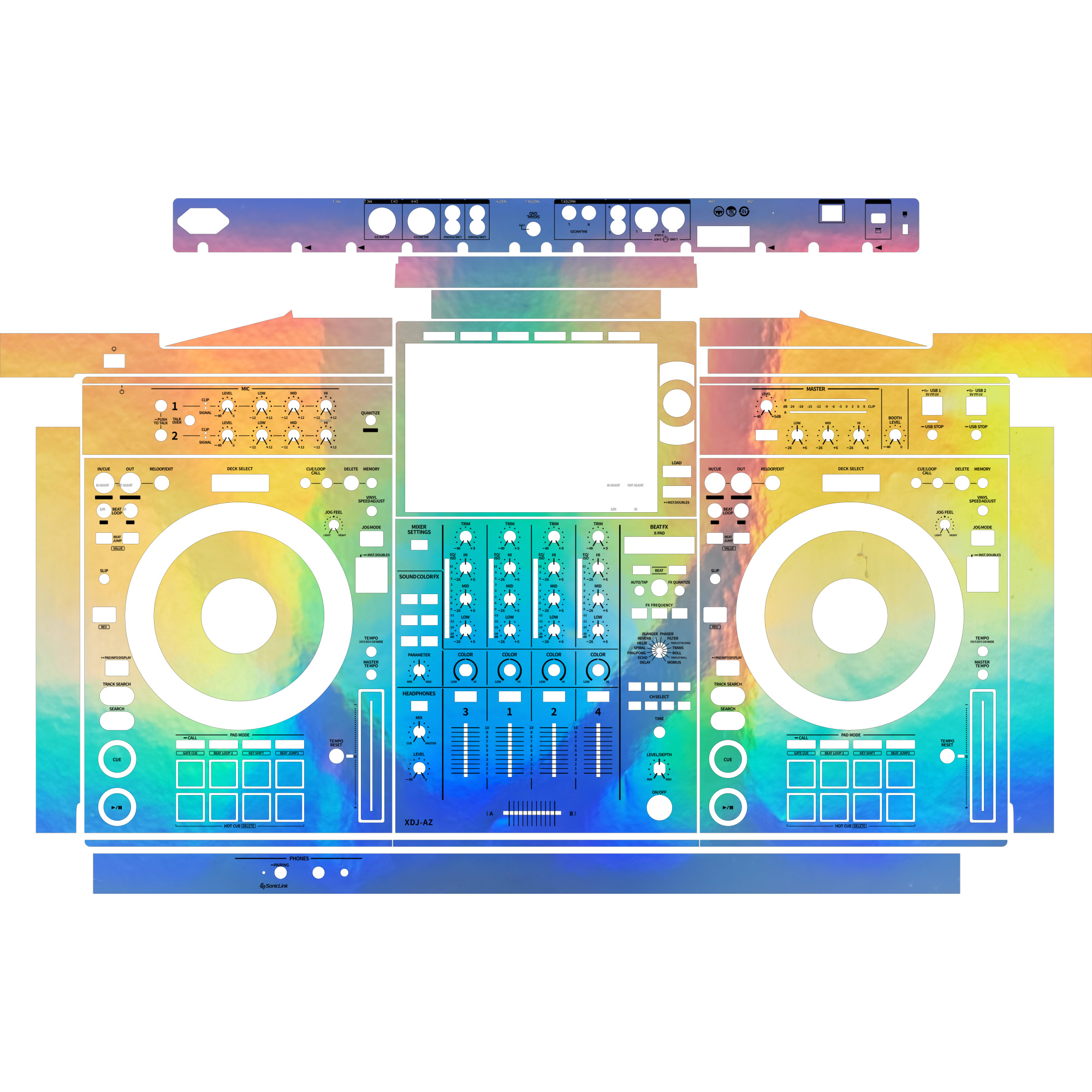 XDJ-AZ Integrated DJ System Skin - Glossy Laser Design product image