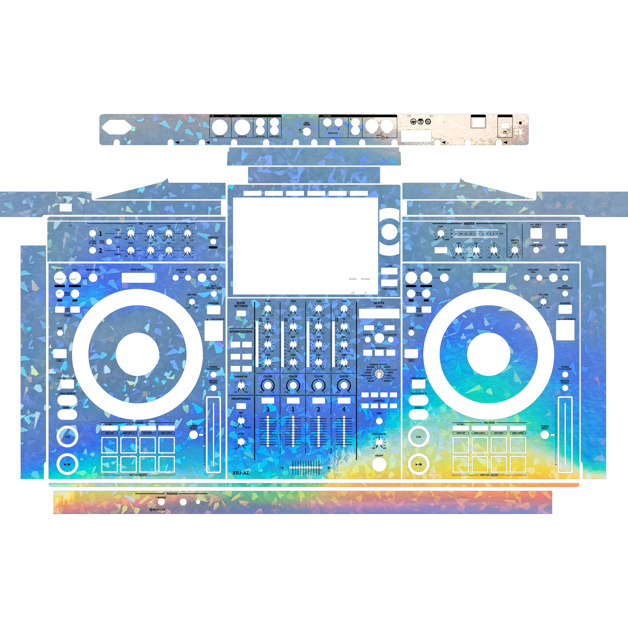 XDJ-AZ Integrated DJ System Skin - Glossy Laser Design product image