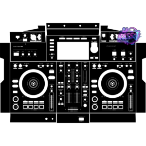 XDJ-RR Integrated DJ System Skin - Black Solid Color Design