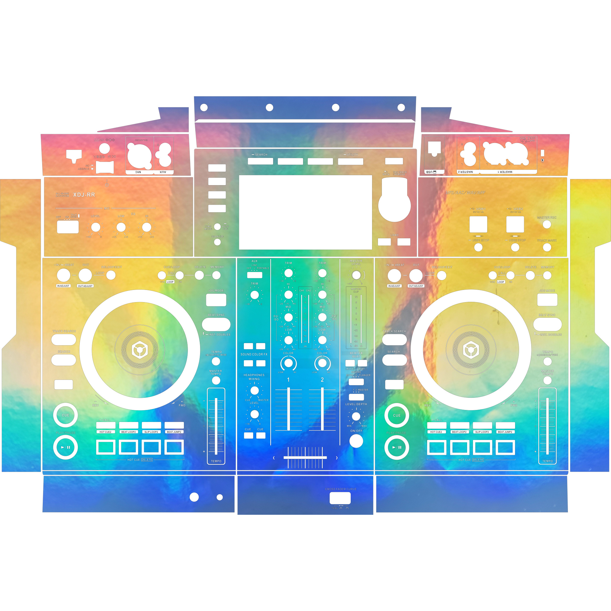 XDJ-RR Integrated DJ System Skin - Glossy Laser Design product image