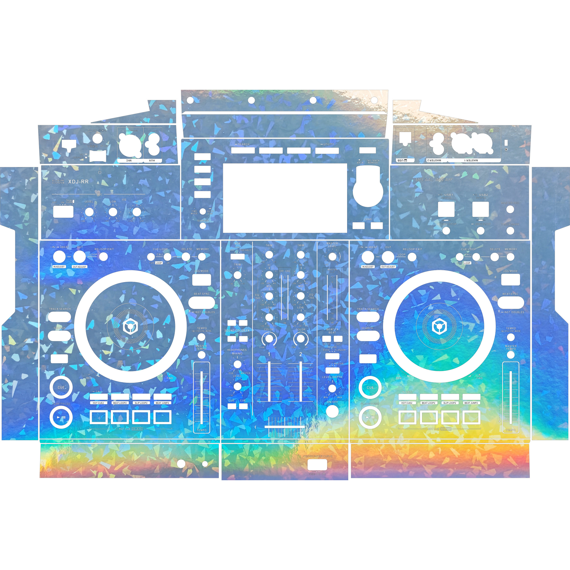 XDJ-RR Integrated DJ System Skin - Glossy Laser Design product image