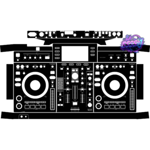 XDJ-RX Integrated DJ System Skin - Black Solid Color Design