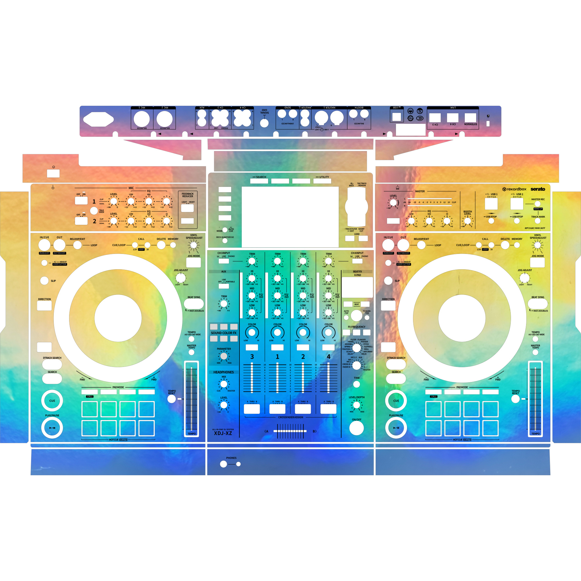 XDJ-XZ Integrated DJ System Skin - Glossy Laser Design product image