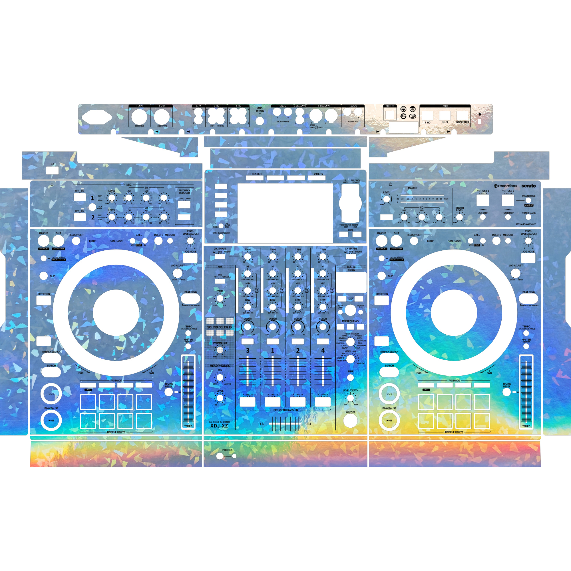 XDJ-XZ Integrated DJ System Skin - Glossy Laser Design product image