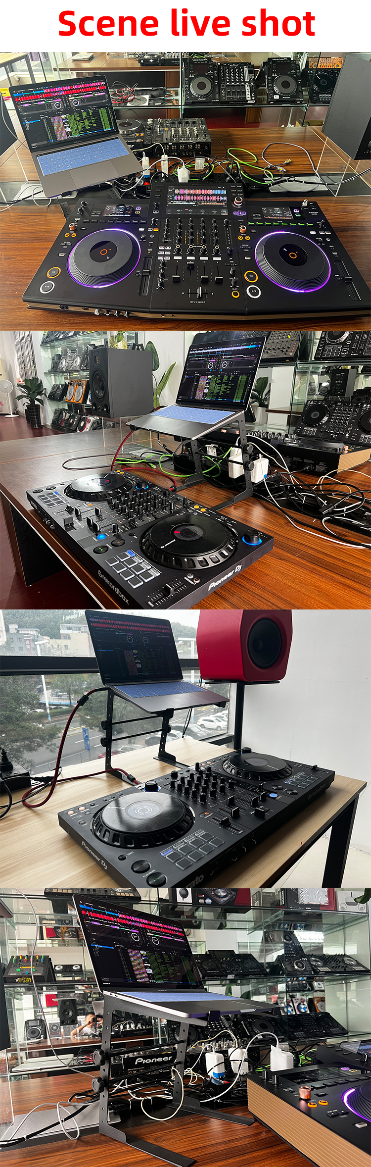 Adjustable Laptop Stand for DJ Setups