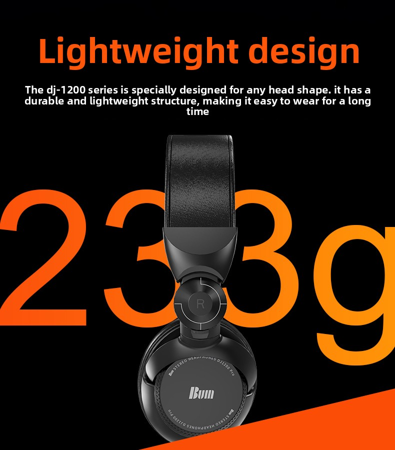 BUM-1200 Professional DJ Monitoring Headphones
