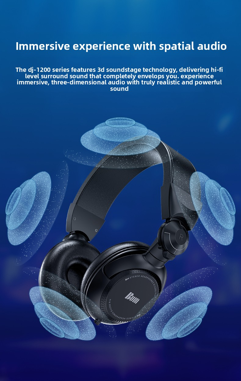 BUM-1200 Professional DJ Monitoring Headphones