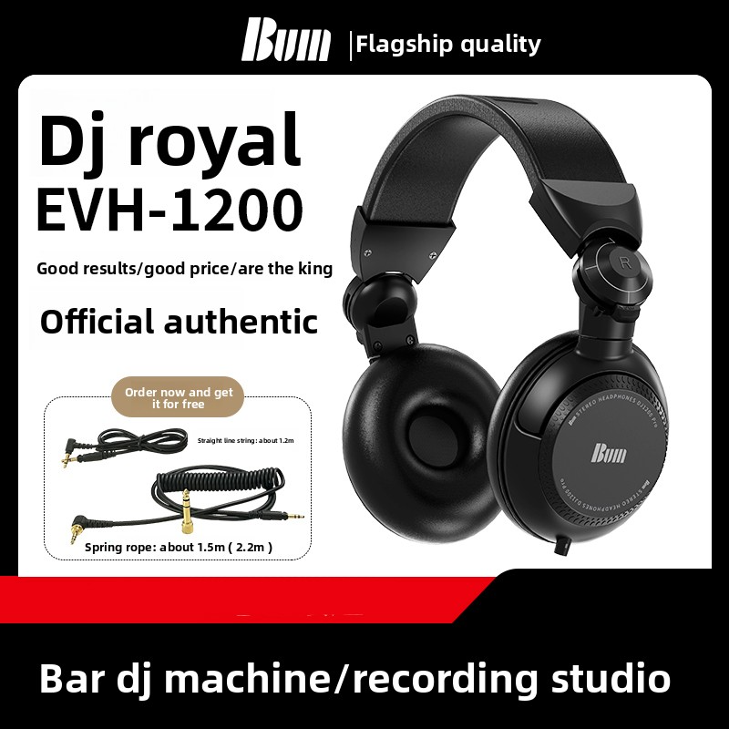 BUM-1200 Professional DJ Monitoring Headphones