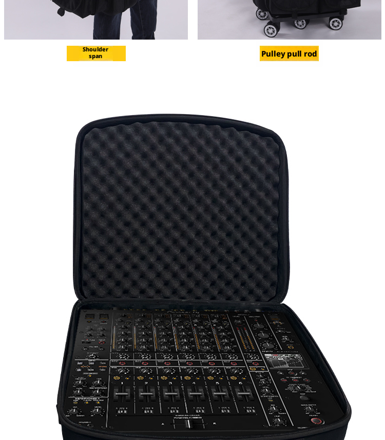 DJ Mixer Hard Shell Padded Carry Case