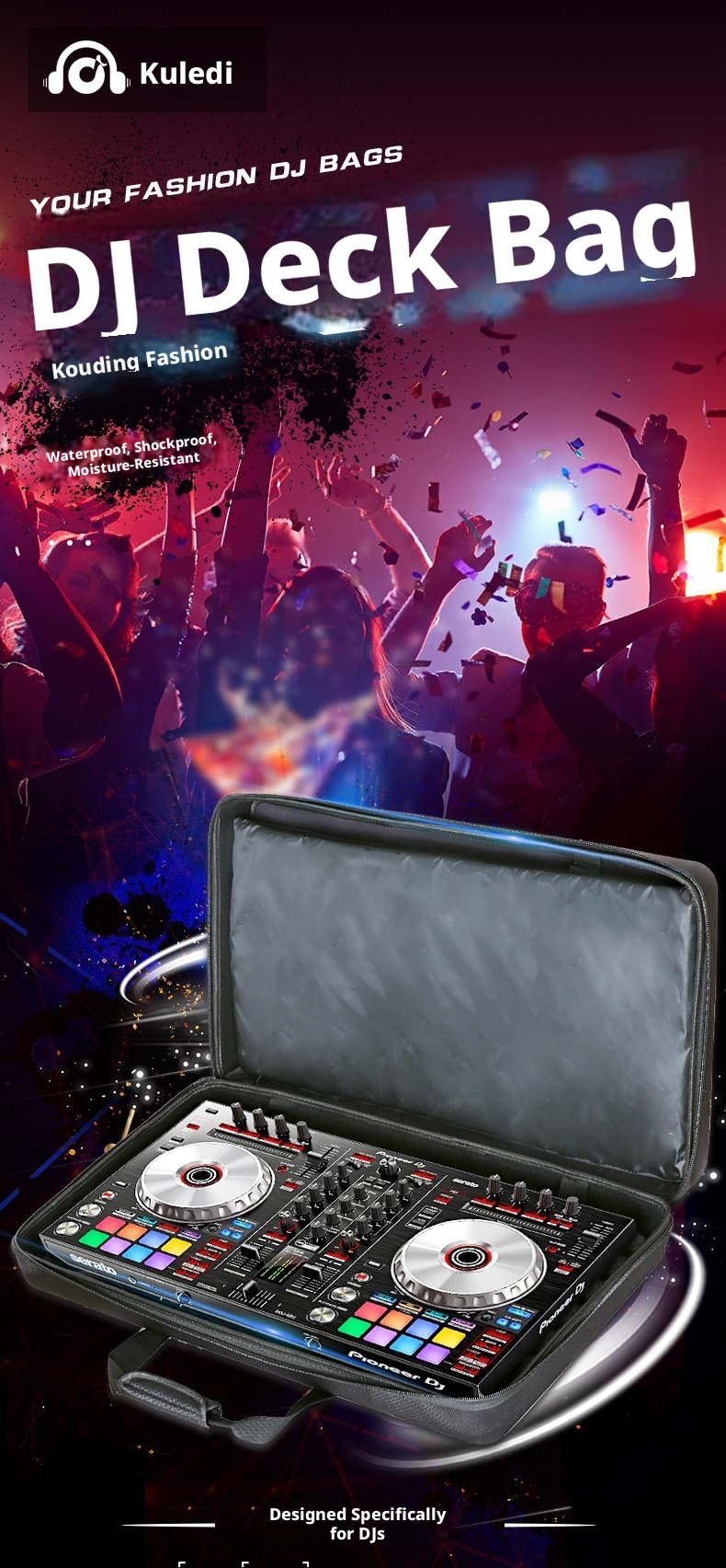 Double-Layer Hard Shell DJ Controller Case