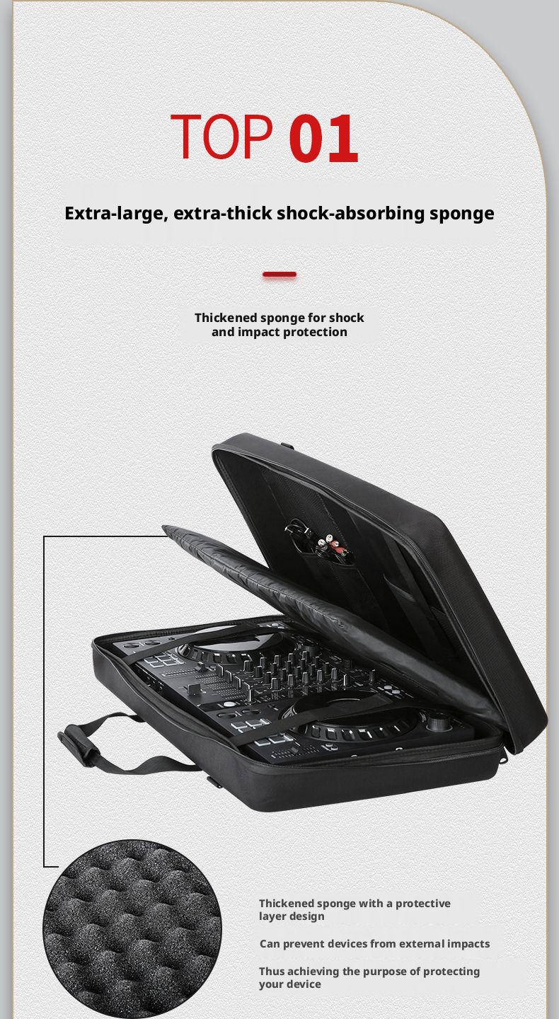 Double-Layer Hard Shell DJ Controller Case