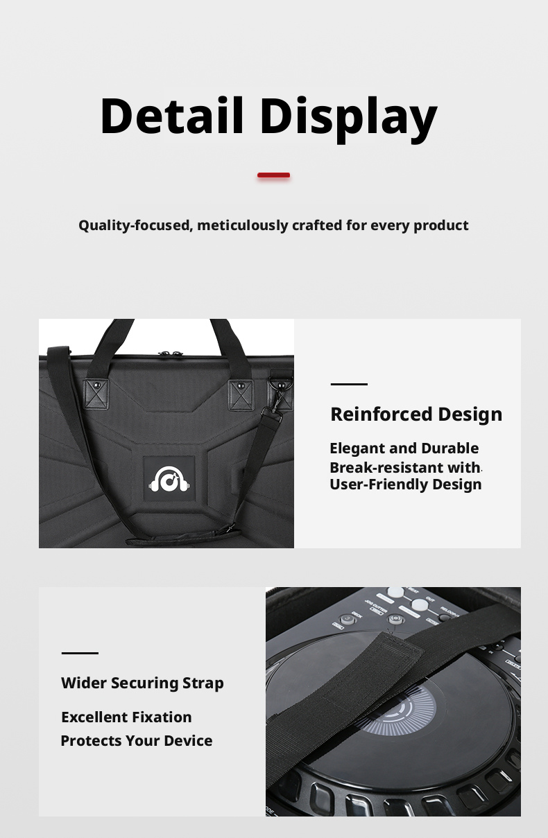 Double-Layer Hard Shell DJ Controller Case