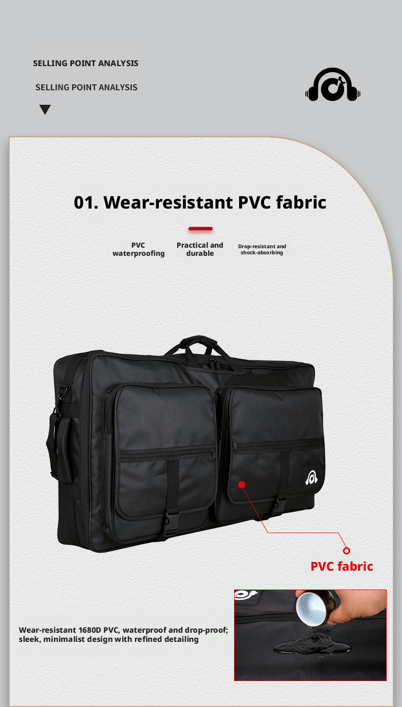 Double-Layer Soft DJ Controller Carry Bag