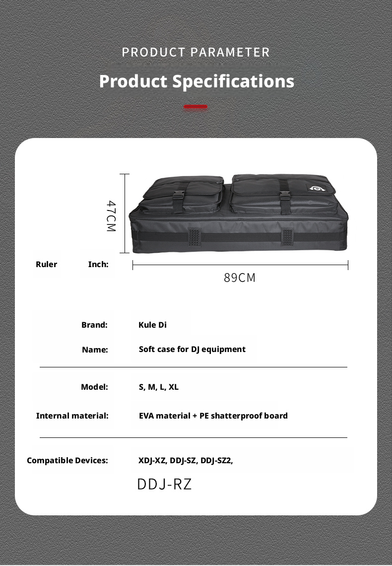 Double-Layer Soft DJ Controller Carry Bag