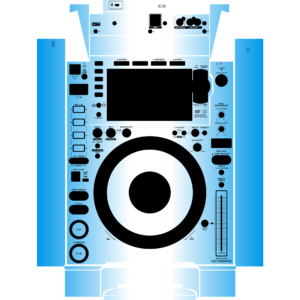 CDJ-2000NXS2 Gradient Blue DJ Skin