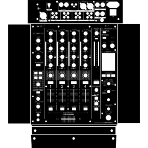 DJM-750MK2 Black solid color DJ skin no logo image
