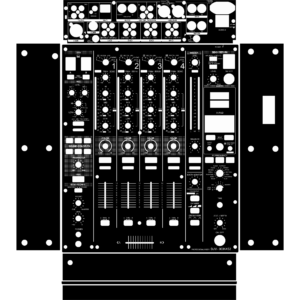 DJM-900NXS2 Black solid color DJ skin no logo image