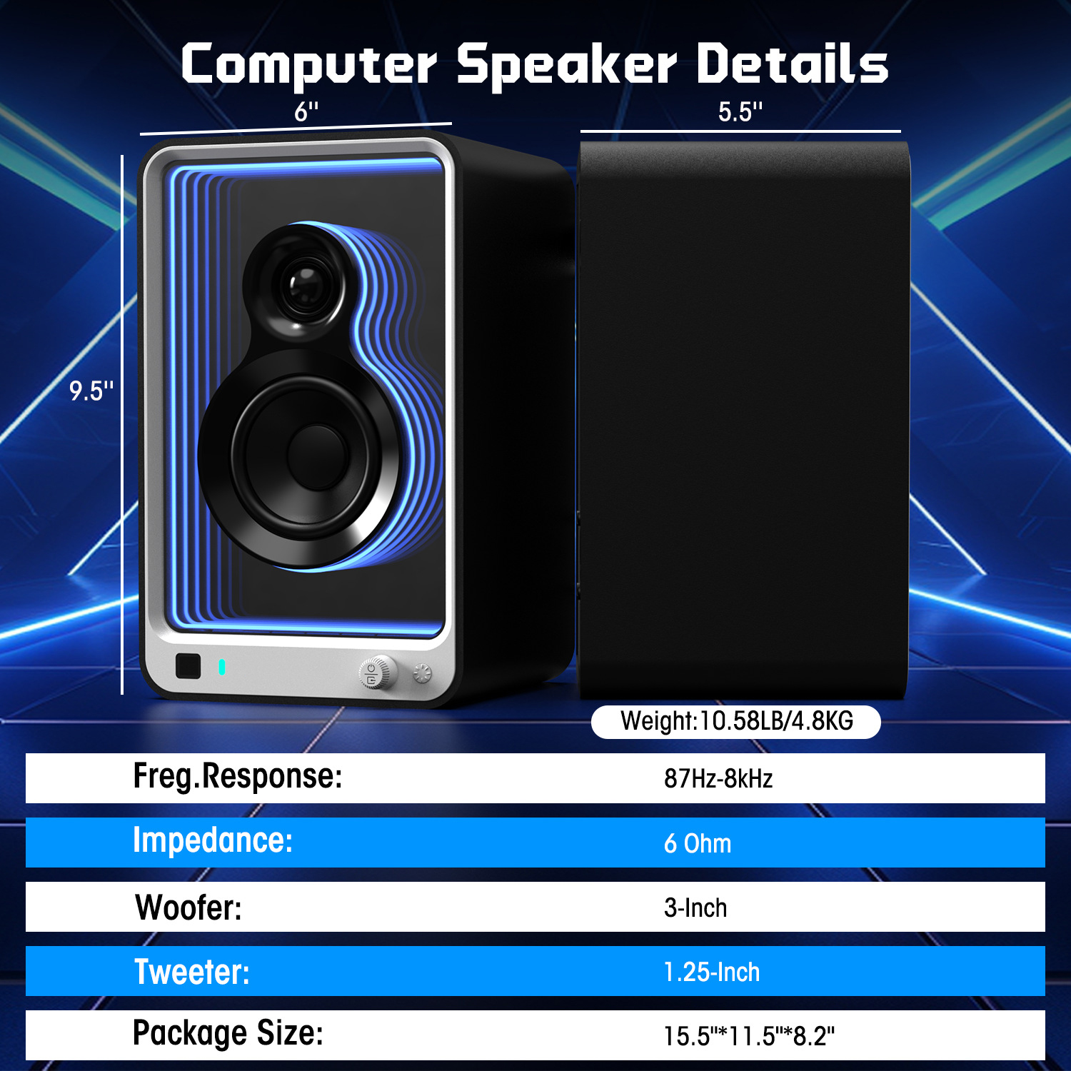 Abyss Mirror Professional DJ Monitor Speakers - Pair