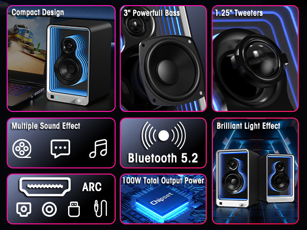 Abyss Mirror Professional DJ Monitor Speakers - Pair