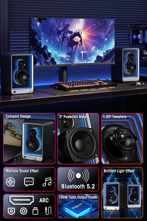 Abyss Mirror Professional DJ Monitor Speakers - Pair