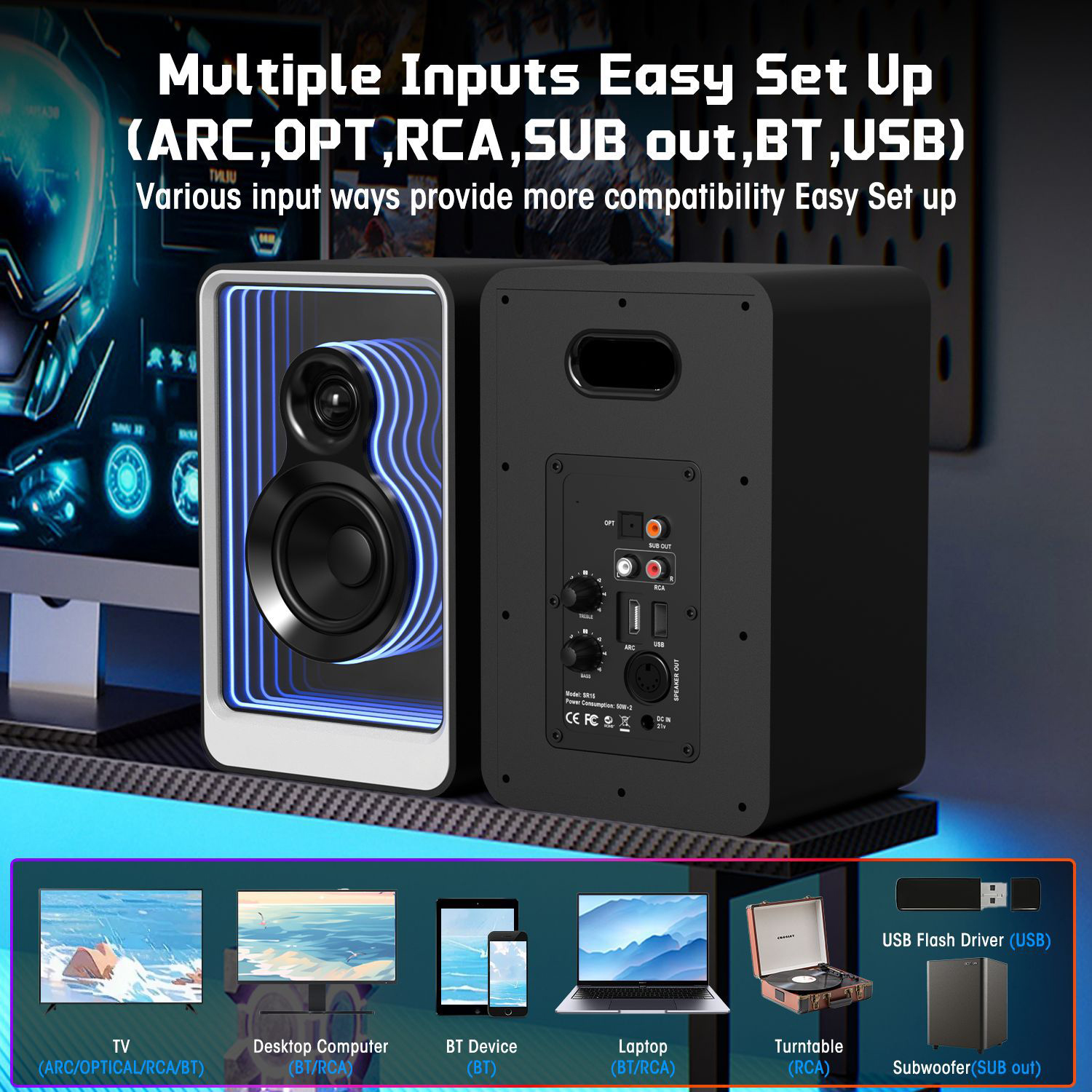 Abyss Mirror Professional DJ Monitor Speakers - Pair