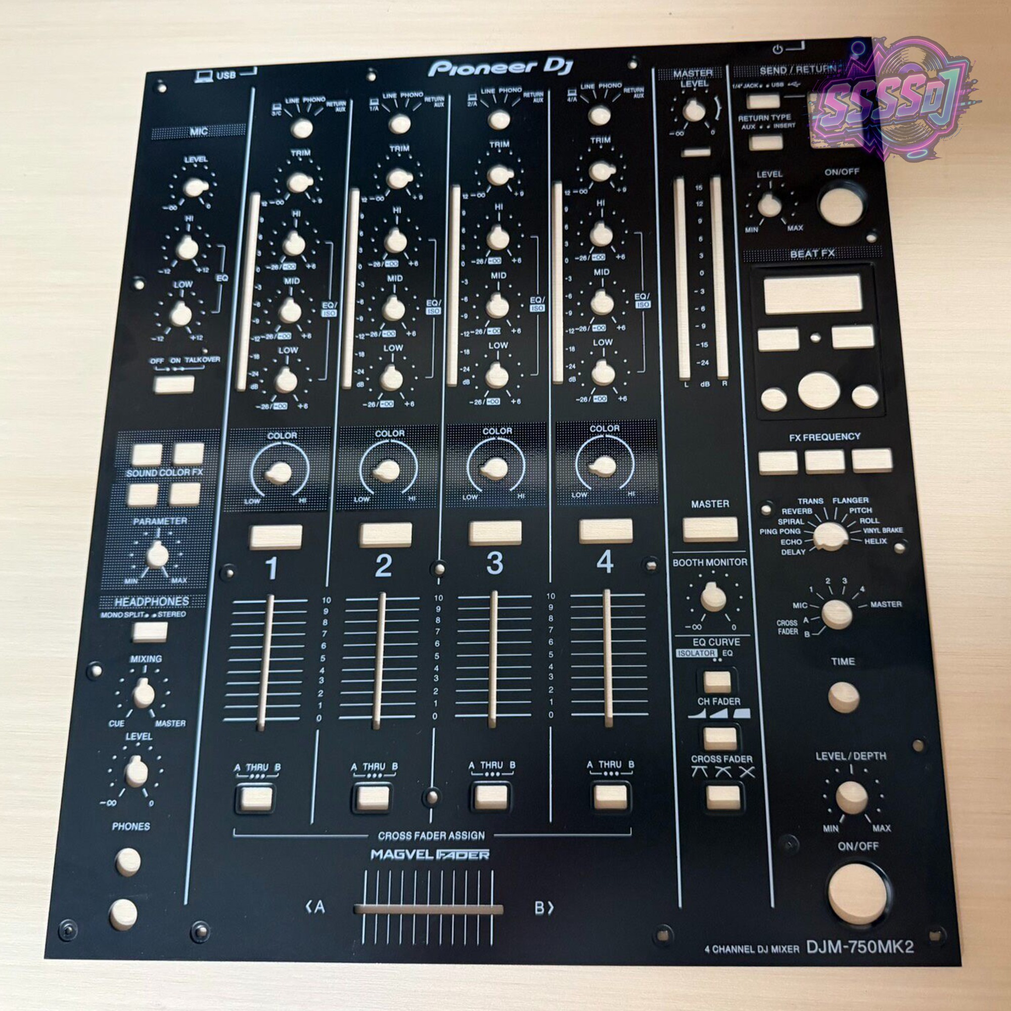 Pioneer DJM-750MK2 Replacement Mixer Faceplate Panel