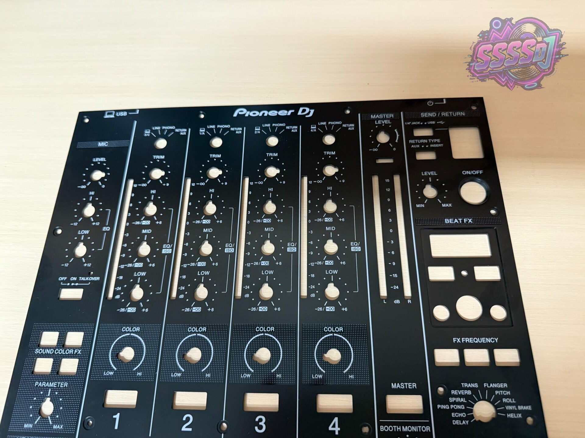 Pioneer DJM-750MK2 Replacement Mixer Faceplate Panel