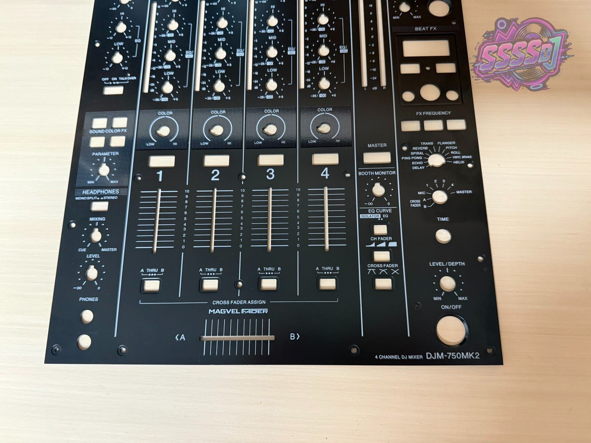 Pioneer DJM-750MK2 Replacement Mixer Faceplate Panel