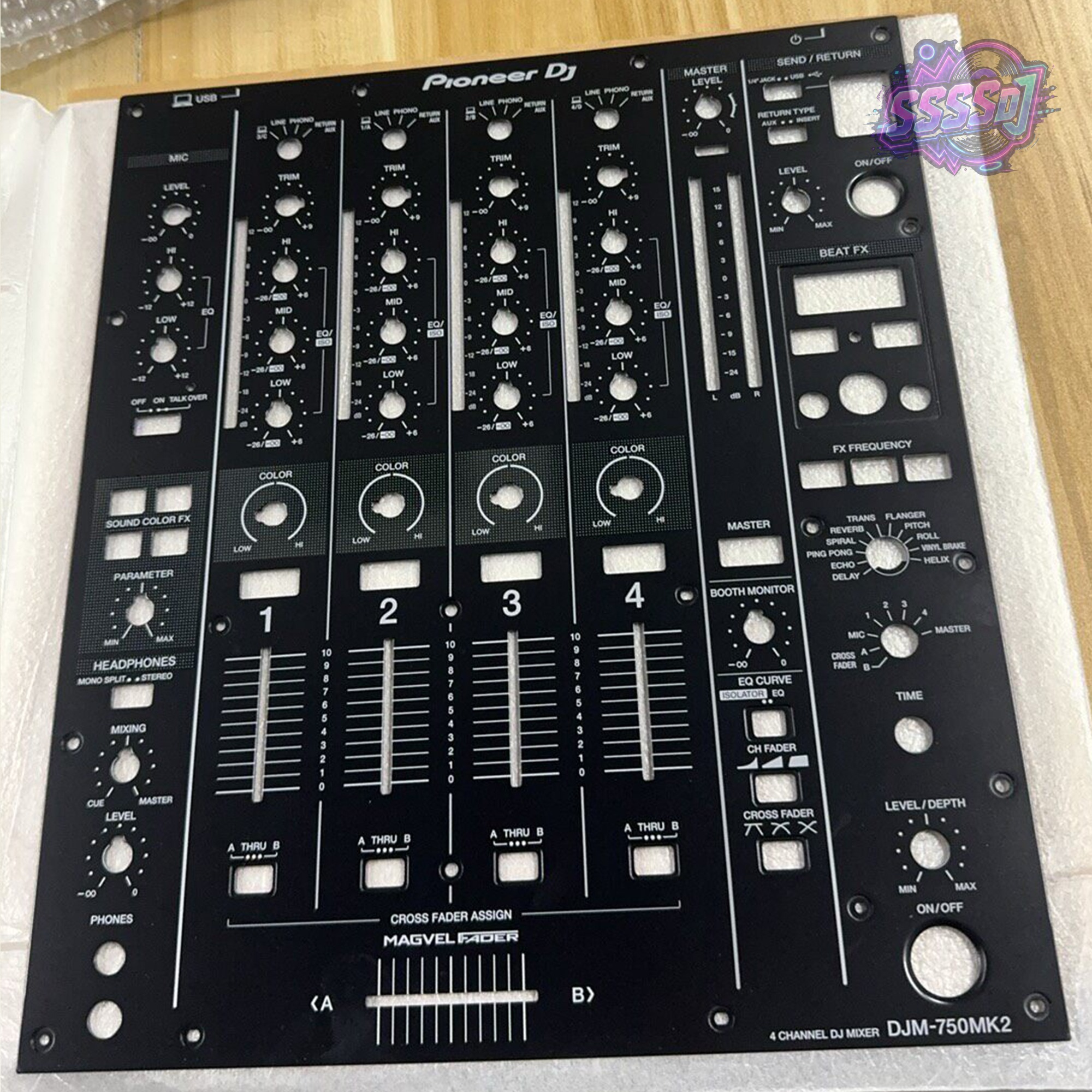 Pioneer DJM-750MK2 Replacement Mixer Faceplate Panel